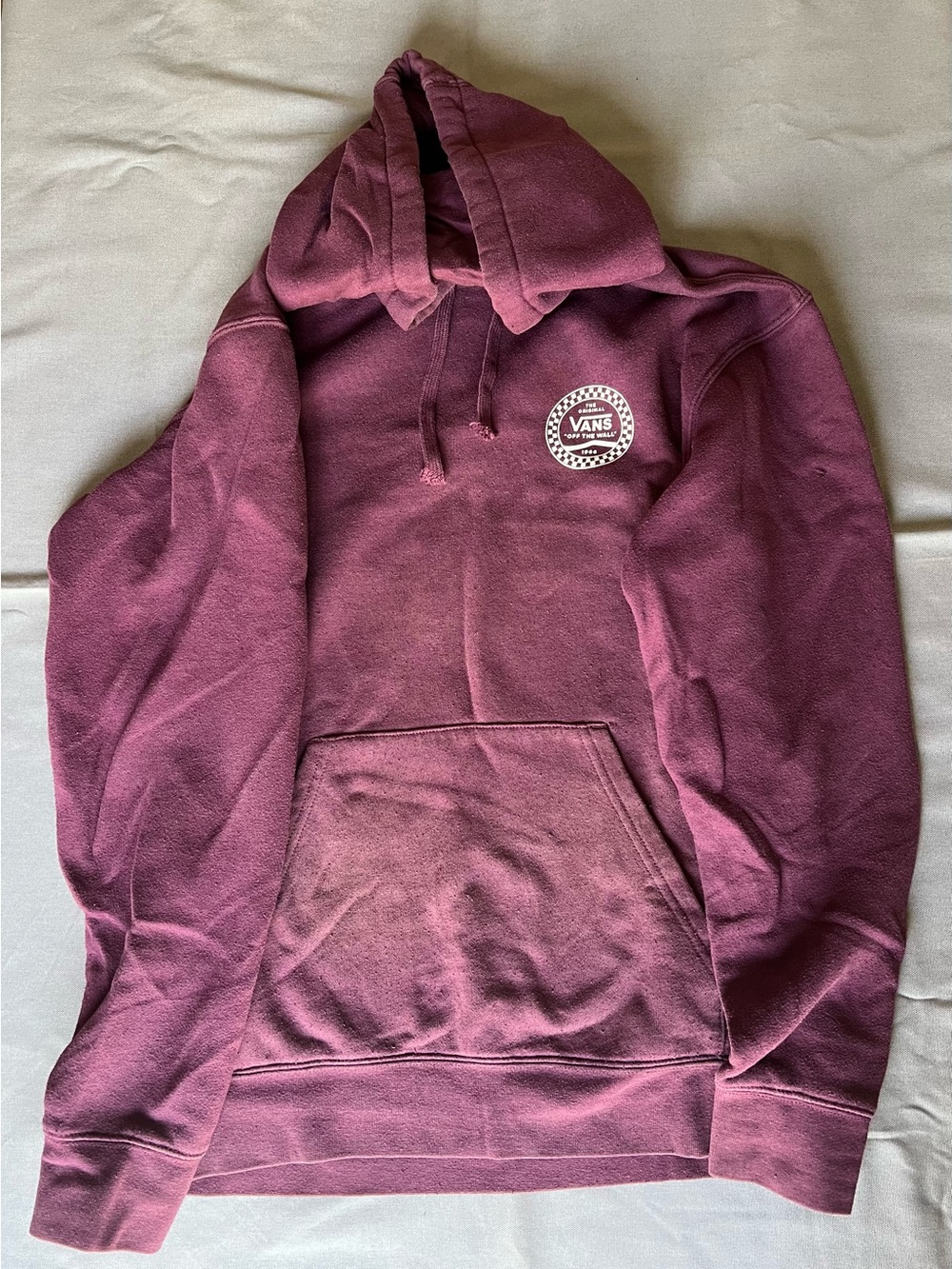 Vans Men's Burgundy Logo Pullover Hoodie